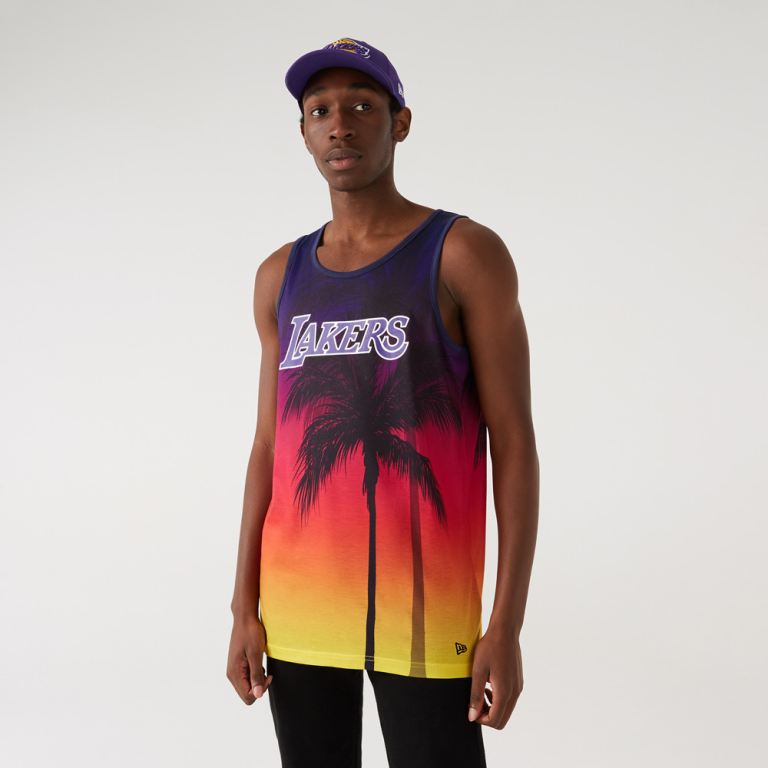 Ropa New Era Nba Morados - LA Lakers NBA Summer City Print Tank Top 89430VETO